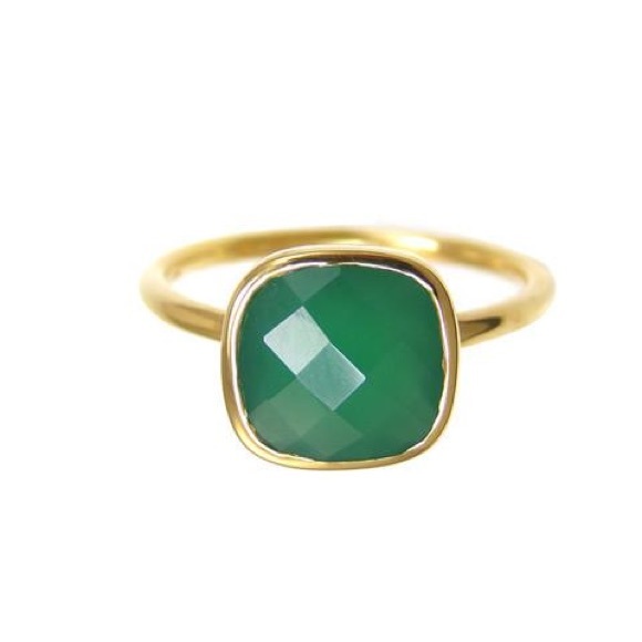 Margaret Elizabeth Jewelry - Margaret Elizabeth Emerald Onyx Cushion Cut Ring